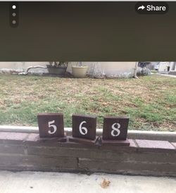 Wooden table numbers for wedding