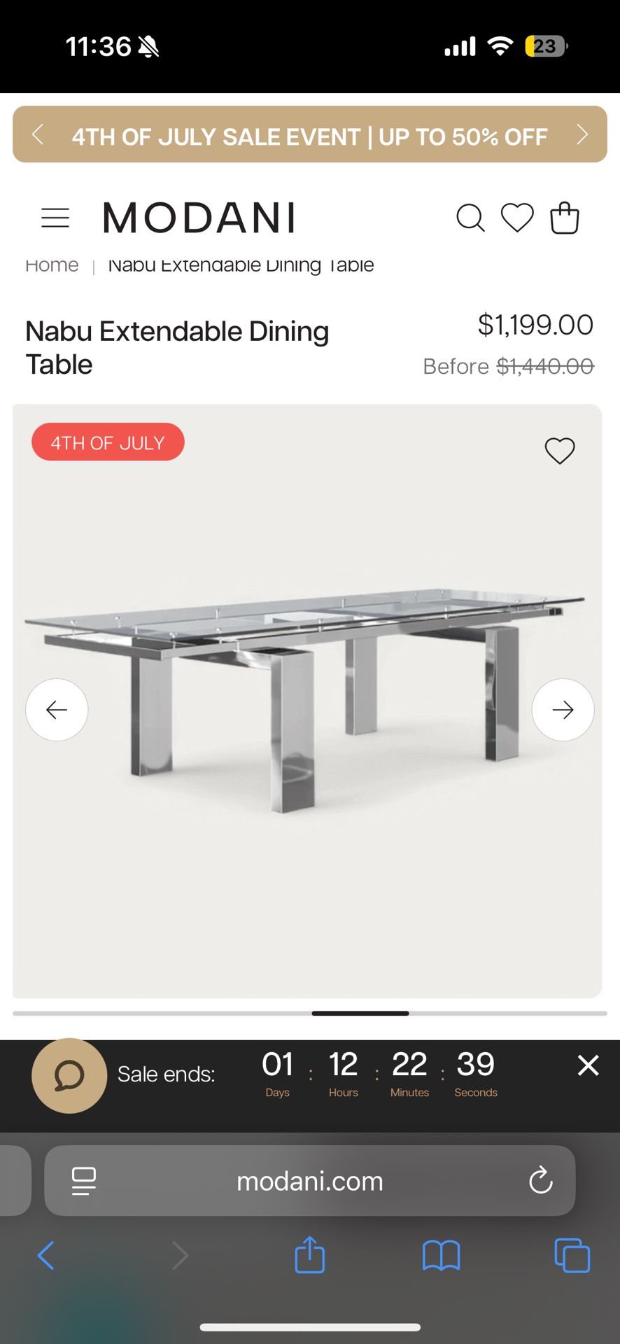 Nabu Modani Dining Table