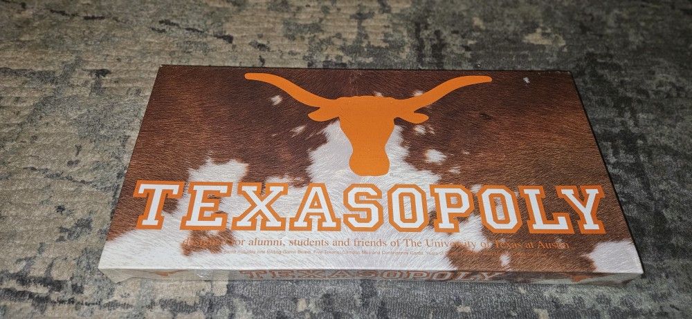TEXASOPOLY, UNIVERSITY of TEXAS AT AUSTIN MONOPOLY BOARD GAME. BRAND NEW SEALED!