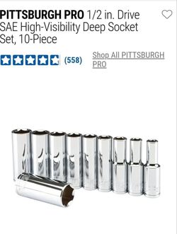 Pittsburgh Pro Deep Socket Set