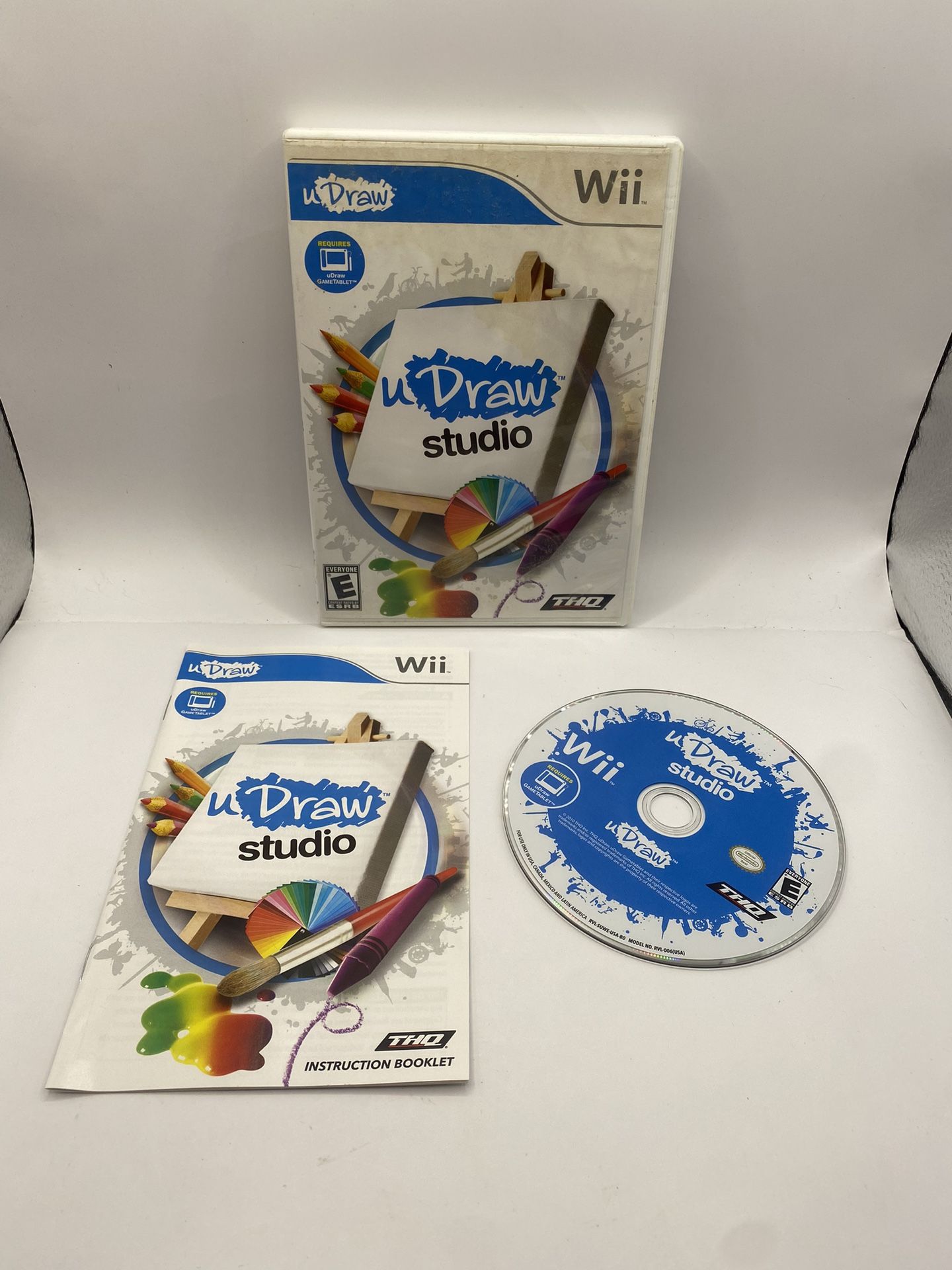 U Draw Studio Nintendo Wii 2010 CIB Complete Game only No Tablet