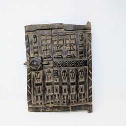 Early 20th Century Hand-Carved African Dogon Granary Door