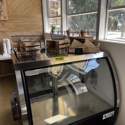 47” Black Curved Glass Refrigerated Deli Case