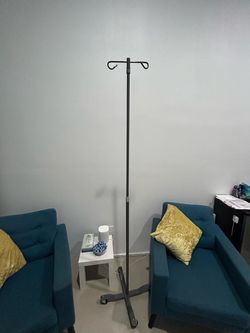 IV Pole Stand with Double Hooks