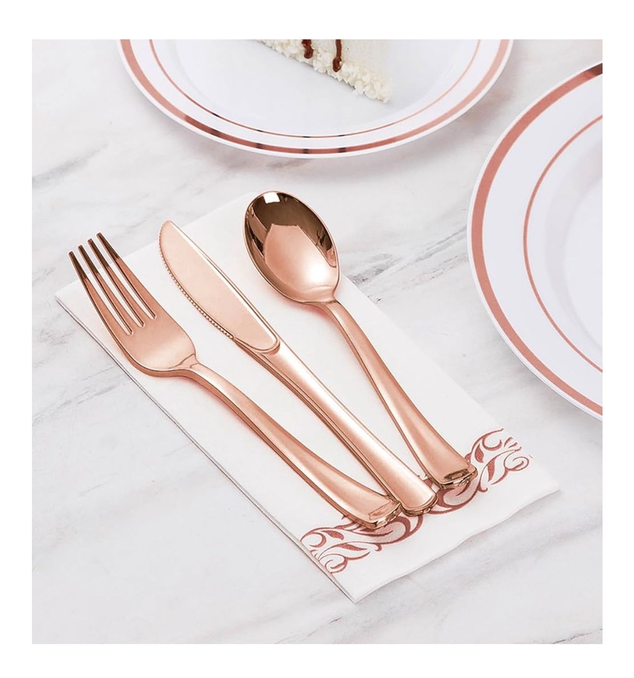 Rose Gold Wedding Cutlery