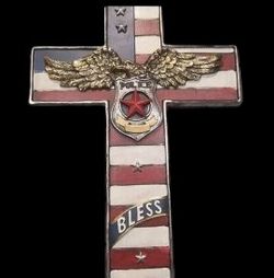 Police Cross Wall Decor