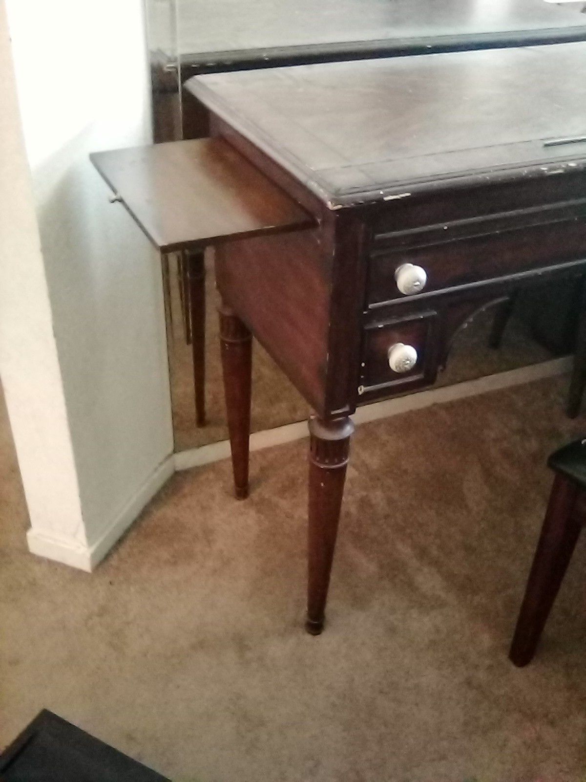 Antique architecture desk and chair