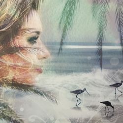 Beach Scene Canvas  24" X 30"