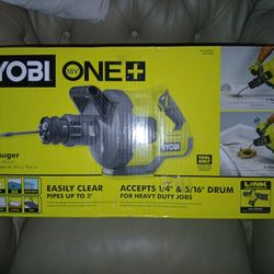 RYOBI
ONE+ 18V Cordless Drain Auger with 35 ft Cable, LED Light, Auto Feed/Retract, Cable Lock, Enclosed Drum (Tool Only)