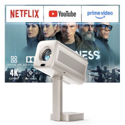 [Officially-Licensed APP & DoIby Audio] Mini Projector with WiFi and Bluetooth, VOPLLS 1500 ANSI Smart Portable Outdoor Projector 4K Support with TOF 