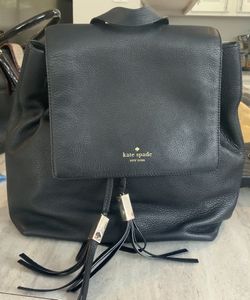 2 Piece Handbag Bundle $45 For A Set Of 2. One Black Kate Spade Backpack Purse And A Real Hide Handbag.