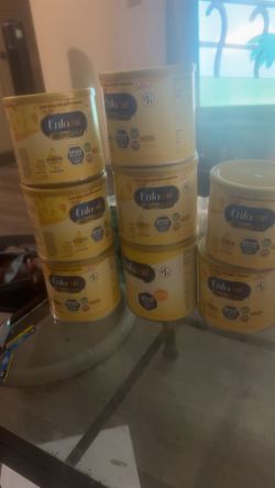 7.2 oz enfamil Neuro pro formula(8) and 12 oz similar alimentum formula (12)