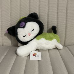 sanrio kuromi sleeping plush, brand new with tags
