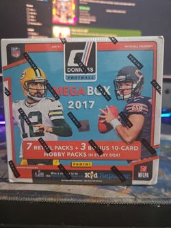 2017 Panini  donruss mega box football  MAHOMES MCCAFFREY ROOKIE 3 hobby packs