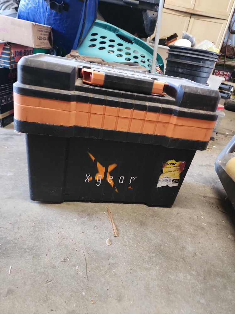Tool Box With Plumming Supplies 