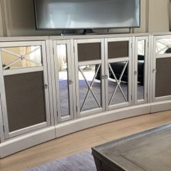 Entertainment Console  Cabinet, Server   3 Piece Unit  