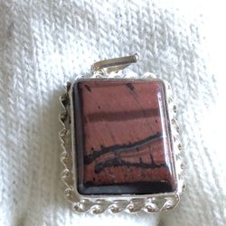 Tiger Eye  Agate Malachite Gemstone Pendant 925 Silver Jewelry #1,please Look At My Profile To See All Items ,#1