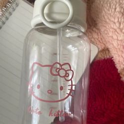 Brand New Hello Kitty Straw Cup Bottle 