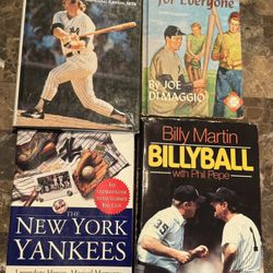 New York Yankees Four Book Lot (DiMaggio, Munson, Martin)