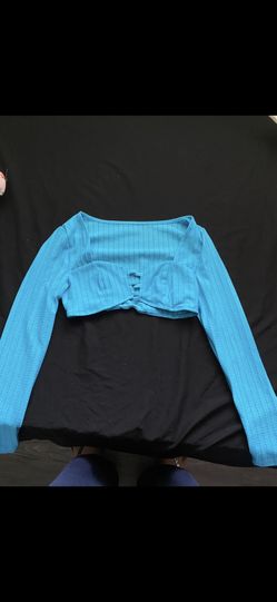 SHEIN Blue Crop Top