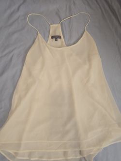 Becool Cream Chiffon Cami Tank Top