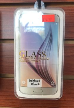 iPhone X Black Full Cover Tempered Glass