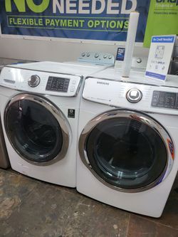 SAMSUNG SET STEAM WASHER AND ELECTRIC DRYER
