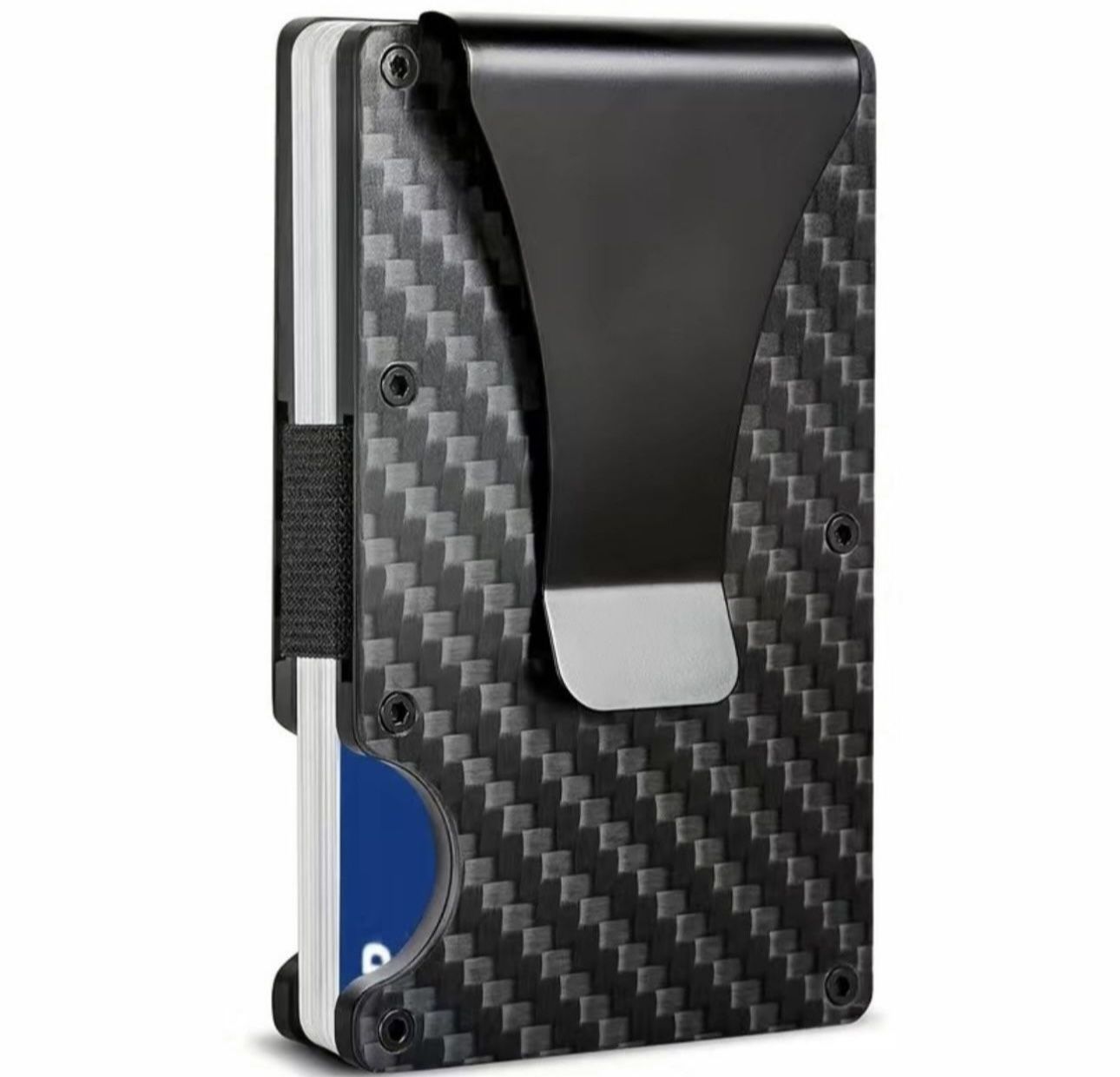 Slim Wallet For Men - Front Pocket RFID Blocking Minimalist Wallet For Men - Metal Wallet With Money Clip
