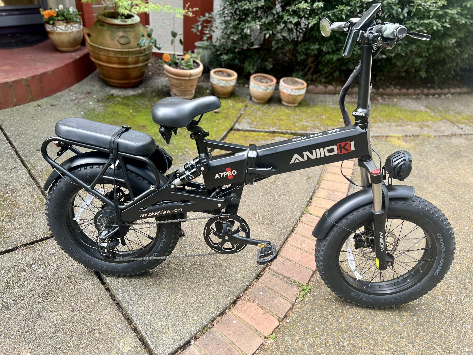 Aniioki A7 Pro 48V Dual Suspension Foldable E-Bike