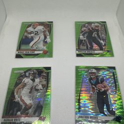 2024 Prizm Green Pulsar Lot of 4 Jonathon Brooks Christian Gonzalez Rachaad White