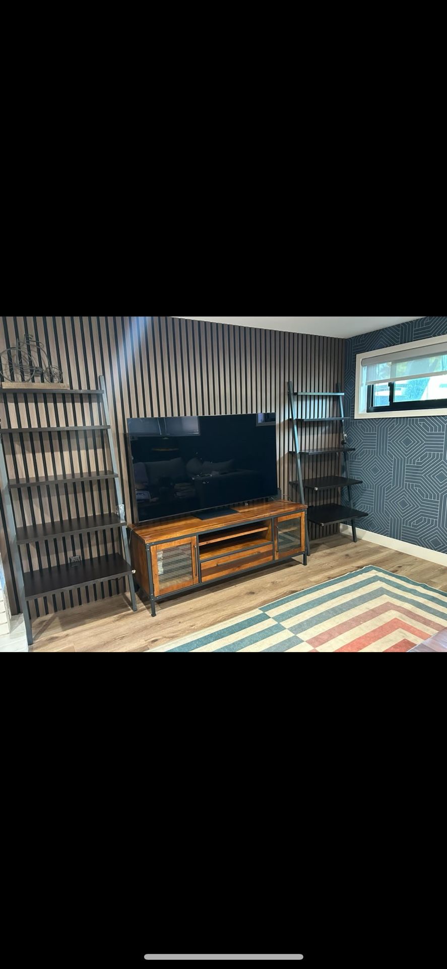 Scandinavian Design 2 Black Ladder Bookshelves