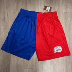LA Clippers Mitchell & Ness Hardwood Classics 2000 Split Swingman Shorts Men Size 2XL