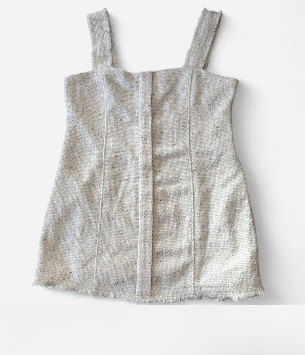 House Of Harlow 1960 Cream Mini Tweed Dress Size XL