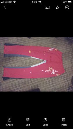 Gallery Dept Sweatpants Red Paint Splatter
