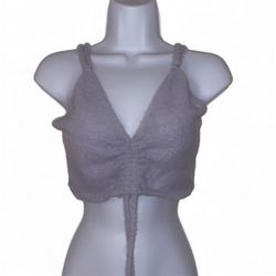 New fuzzy crop top size M
