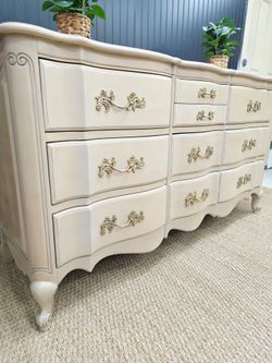 French provincial dresser Natural wood finish