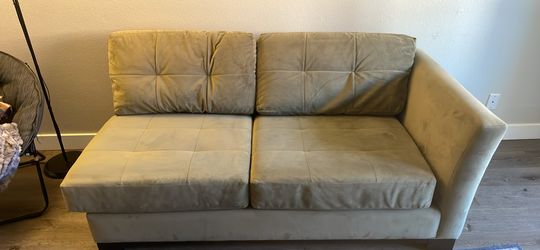 Green Velvet Plush Sofa