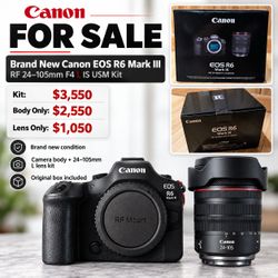 Canon EOS R6 Mark III RF 24-105mm F4 L Kit