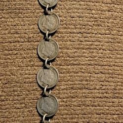 Vintage 16 3 Cent Nickel Bracelet 