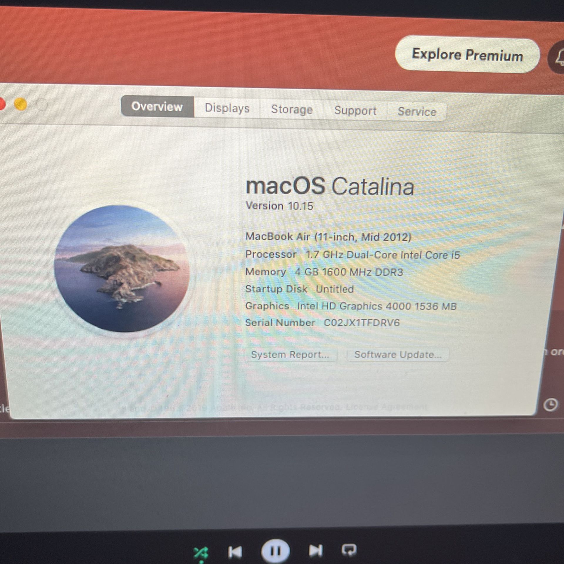 MacBook Pro 2012 Catalina OS