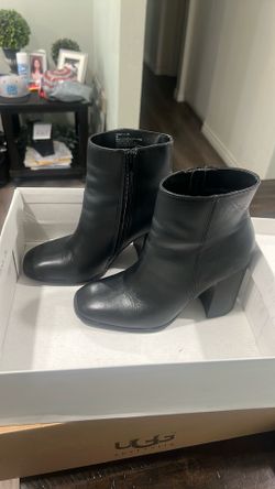 black leather boots