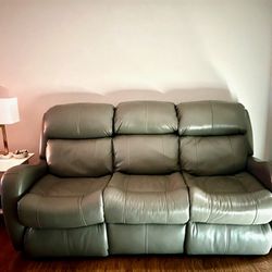 Leather Power Reclining Sofa And Love Seat
