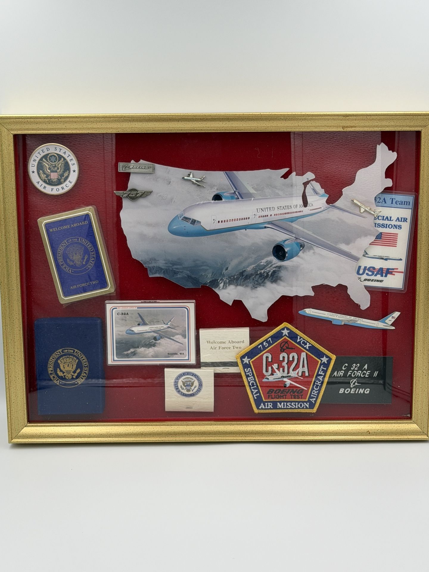 Custom Air Force Two Shadowbox: Boeing C32A