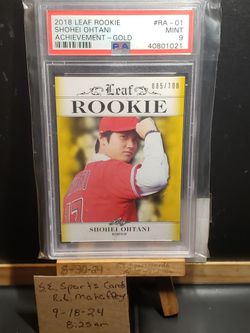 Shohei Ohtani Rookie #085/100 Gold 2018 Leaf Achievement PSA 9 Mint Los Angeles Angels Dodgers 