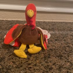 Ultra Rare TY Gobbles The Turkey Beanie Baby Collectible 