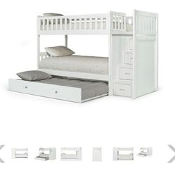 Twin bunk beds With Storage And Stairs