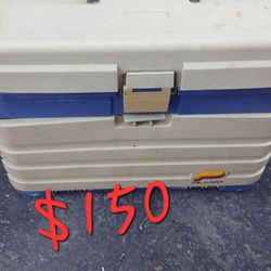 Tackle box loaded with model car motor