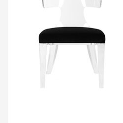 Safavieh Rhys Acrylic Dining Chair in Clear/Black by Safavieh set of 2