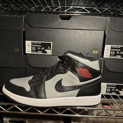 Jordan 1 Mid "Shadow" Size 10.5, 11, 11.5, 12, 12.5, 13, 14