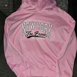 10) Girls size 7-8 pink hoodie 